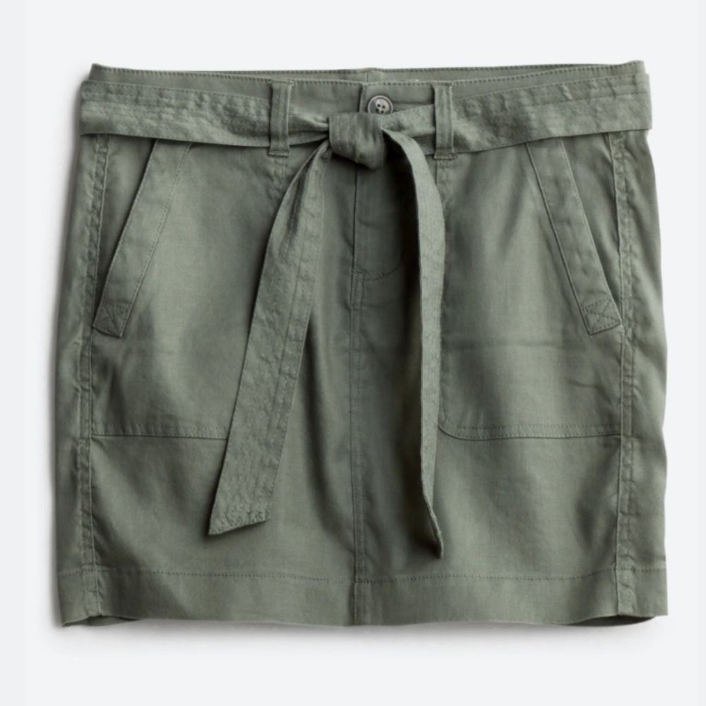 Liverpool Leonora Tie Front Skirt (size 8 Olive)
